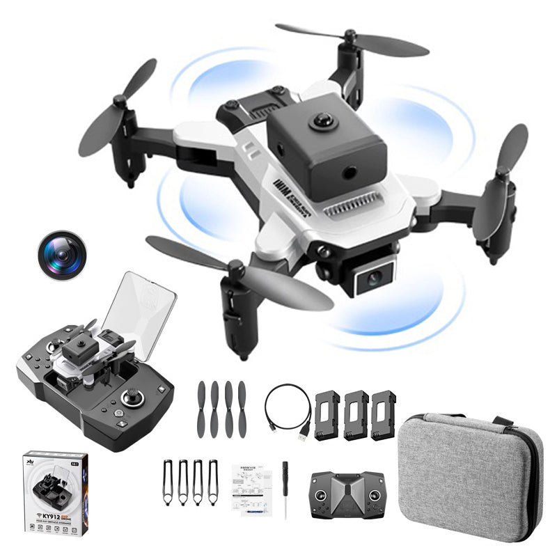 KY912 Four-Sided Obstacle Avoidance RC Drone 4K HD Single Lens Quadcopter Folding Mini Aircraft for Aerial Photography (3Pcs Batteries) KY912 Four-Sided Obstacle Avoidance RC Drone 4K HD Single Lens Quadcopter Folding Mini Aircraft for Aerial Photography (3Pcs Batteries)